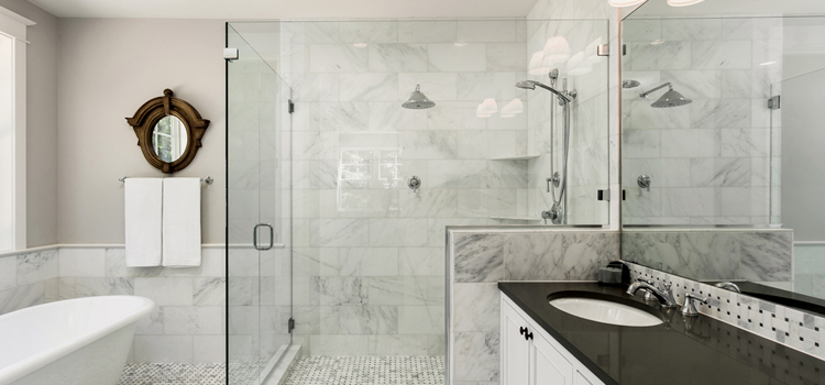 bathroom shower door installation in Topanga